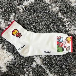NWT Marvel Iron Man Crew Socks